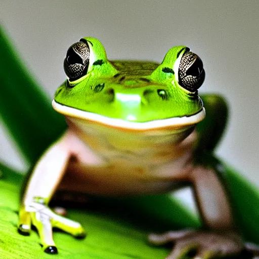 Image similar to Lady Frog photograph, sharp focus, realistic