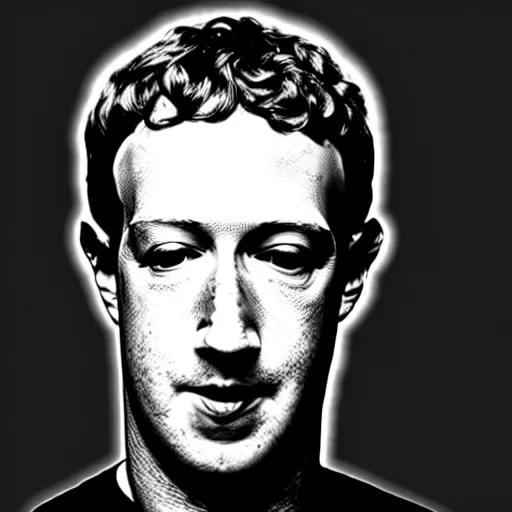 Image similar to mark zuckerberg by giger