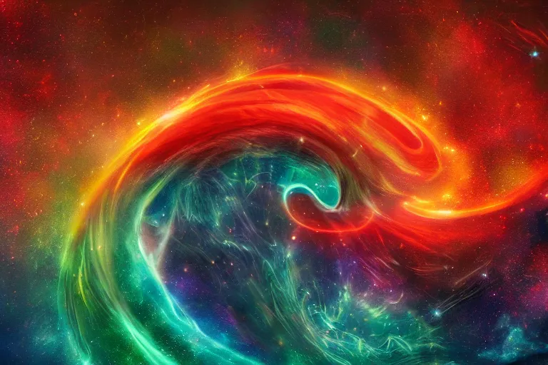 Prompt: cosmic cyclone, digital art, cinematic