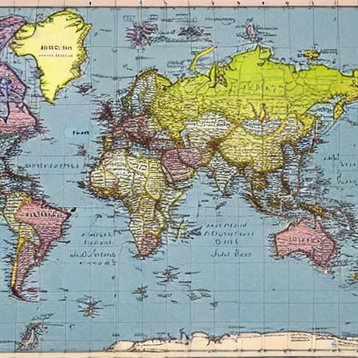 Image similar to a world map where the continents are reversed