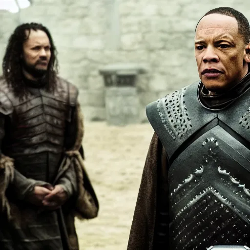 Image similar to still of dr dre in game of thrones