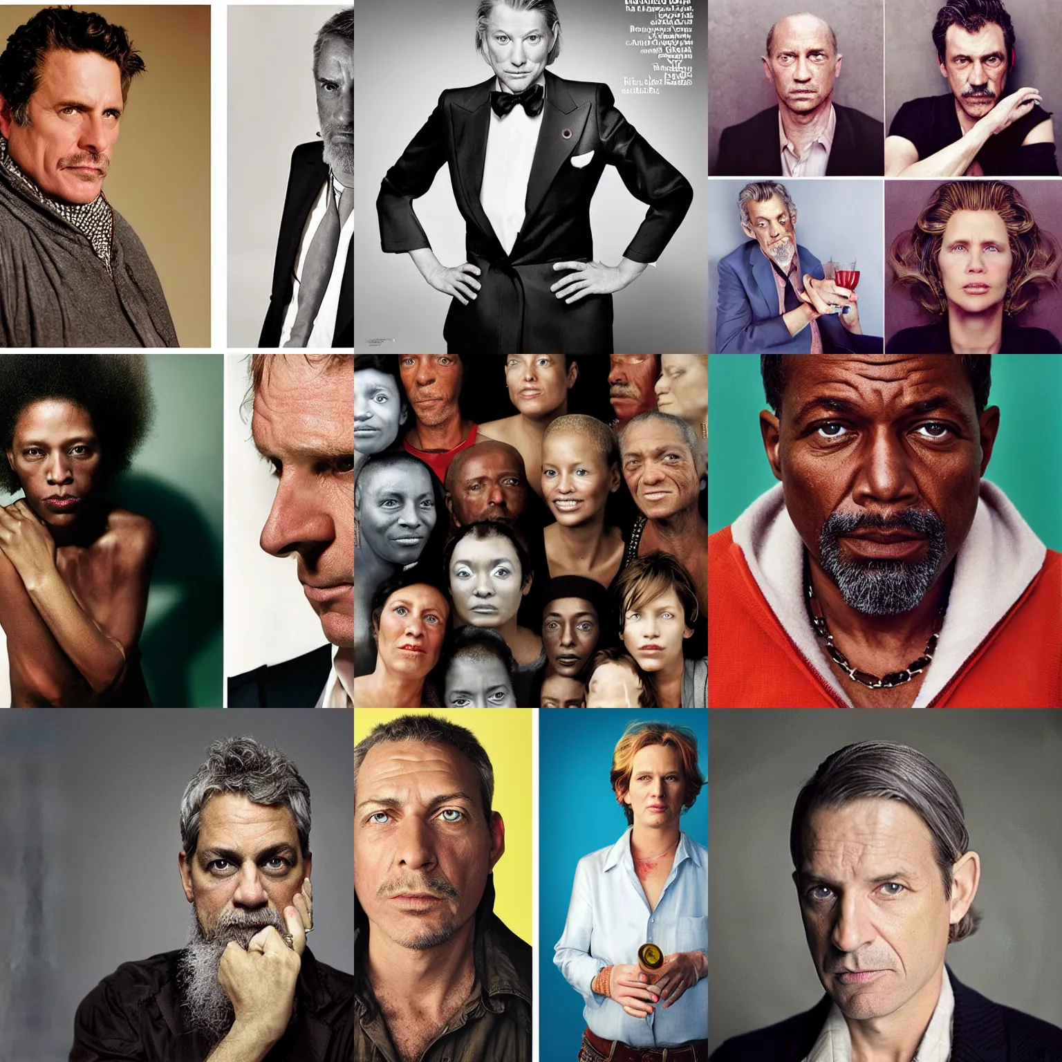 Prompt: a Martin Schoeller celebrity portrait photograph