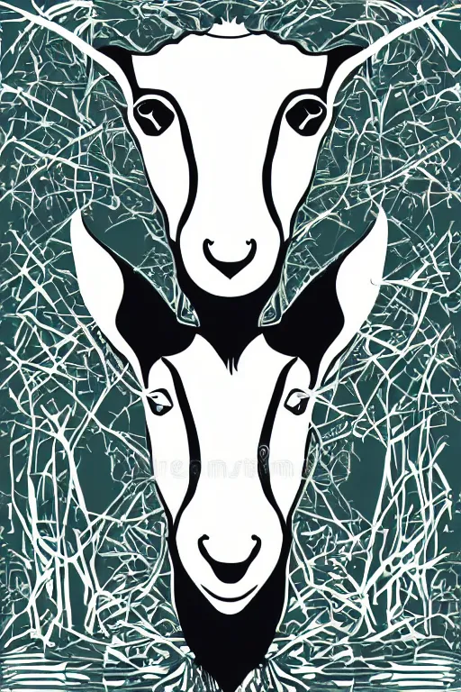 Image similar to mystic goat portrait vector illustration