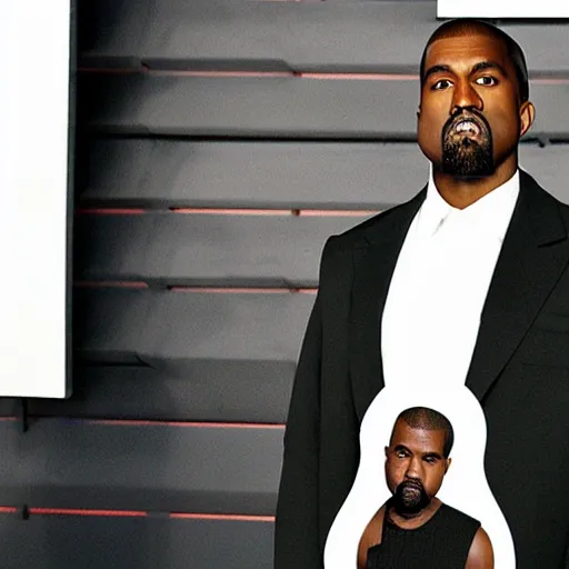 Prompt: kanye west being shrunk by a shrink ray