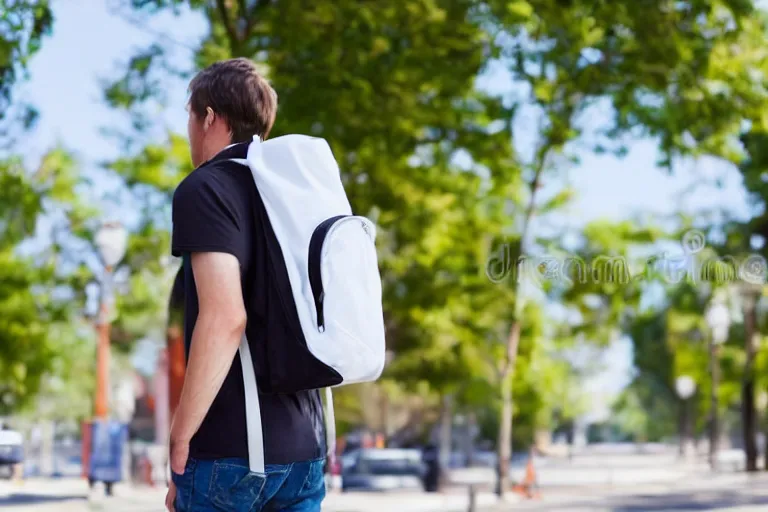 Prompt: generic modern day photo of white men wearing backpacks stock photo, 8 5 mm