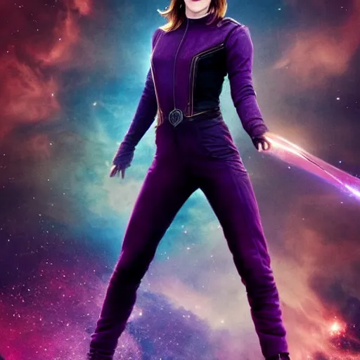 Image similar to Full body poster of Emma Watson as Thanos
