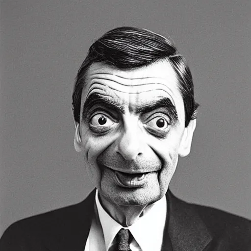 Image similar to “A Richard Avedon portrait of Mr. Bean”