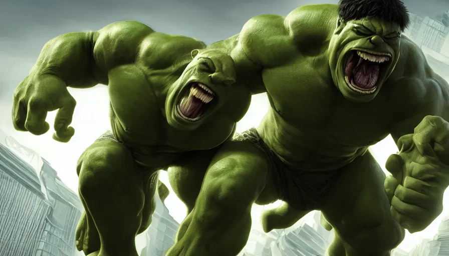 Prompt: Hulk fighting Venom, hyperdetailed, artstation, cgsociety, 8k