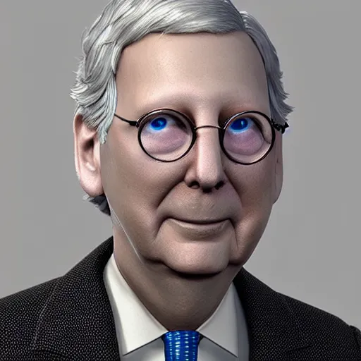 Prompt: mitch mcconnell sticking his head out of a turtle shell, jaws, gray hair, octane render, unreal 5 engine