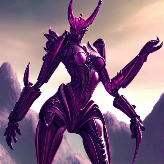 Prompt: extremely detailed giantess shot of a goddess that's a giant beautiful stunning anthropomorphic robot female dragon, standing majestically over mountains, elegant pose, streamlined shiny silver metal armor, fuchsia skin below the armor, sharp metal claws, long elegant tail, detailed warframe fanart, high quality digital art, giantess art, furry art, warframe art, furaffinity, DeviantArt, 8k HD, octane render