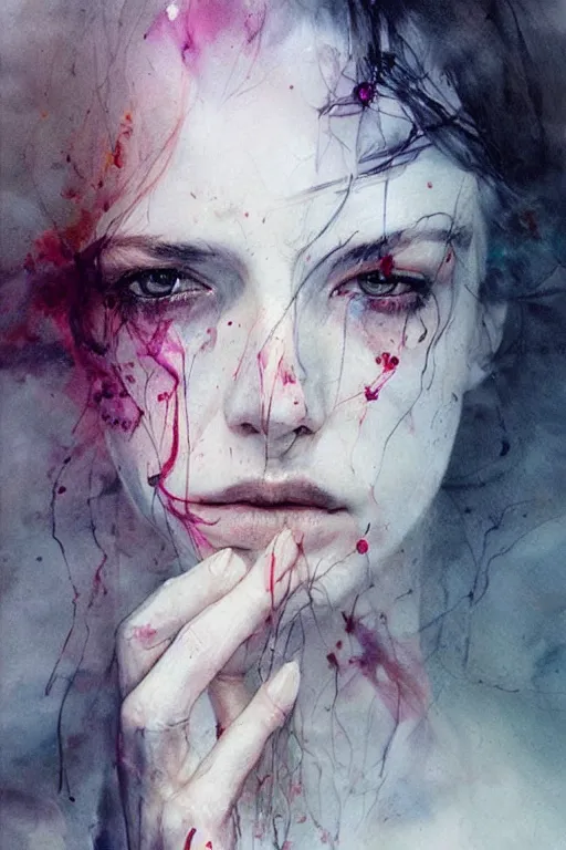 Image similar to a sorrowfull farewell by agnes cecile, beautiful, soft, smooth, solitude, dramatic, peaceful