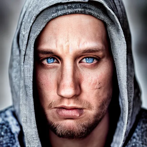 Prompt: closeup portrait of eminem converts to islam, depth of field, zeiss lens, detailed, symmetrical, centered, fashion photoshoot, by Annie Leibovitz and Steve McCurry, David Lazar, Jimmy Nelsson, Breathtaking, 8k resolution, extremely detailed, beautiful, establishing shot, artistic, hyperrealistic, beautiful face, octane render