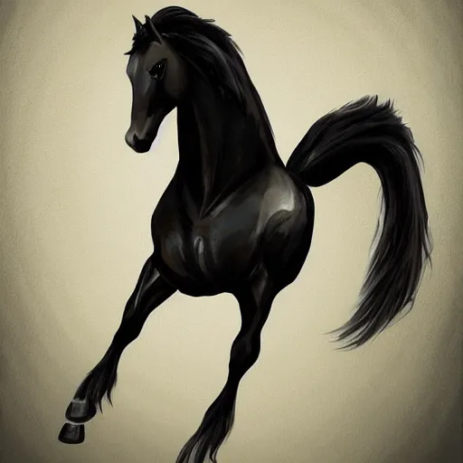 Image similar to painting of anthropomorphized horses, wearing black karate gi, doing karate, fantasy style, artstation