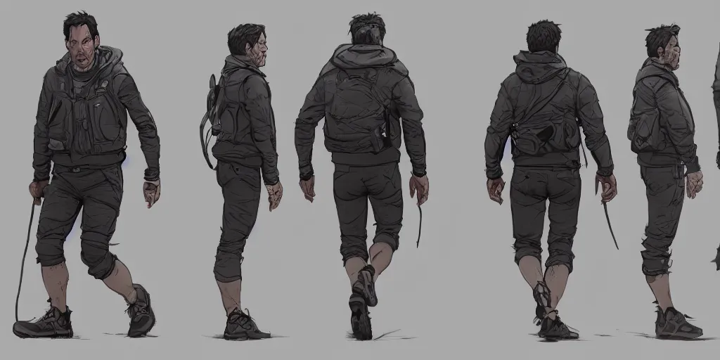 Prompt: cartoonish paul rudd running, character sheet, fine details, concept design, contrast, kim jung gi, greg rutkowski, trending on artstation, 8 k, full body, turnaround, front view, back view, ultra wide angle