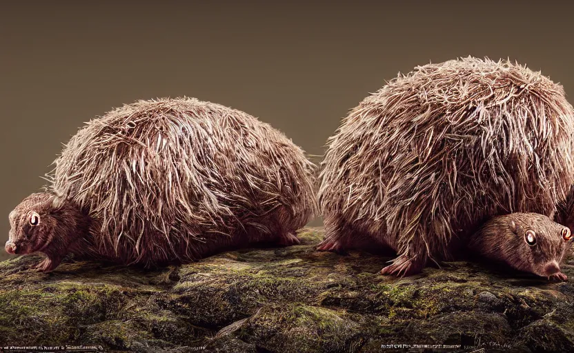 Prompt: the mythical scottish creature known as the haggis. cute. photo realistic. octane render