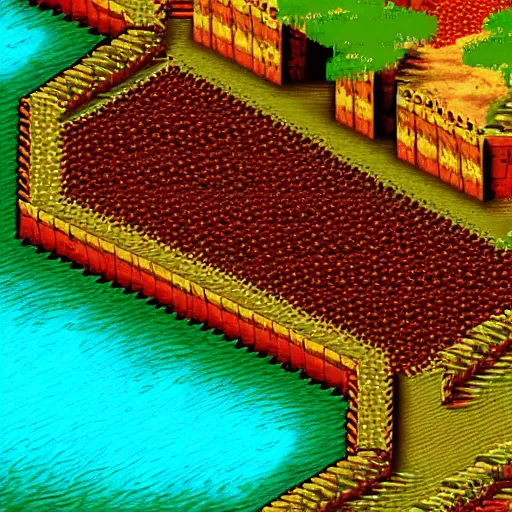 Image similar to the parting of the red sea in playstation 1 graphics, retro 9 0 ’ s 3 d game, screencap