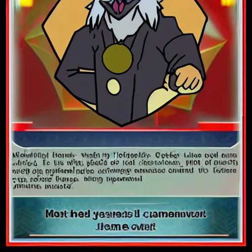 Prompt: an edmund husserl pokemon card