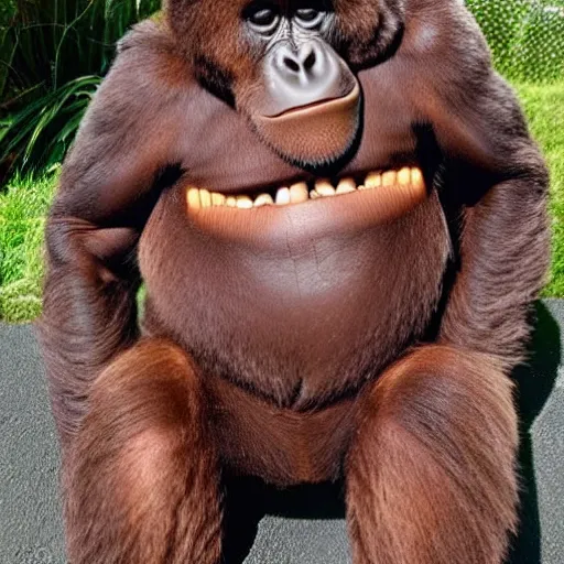 Prompt: hershey's chocolate harambe the gorilla