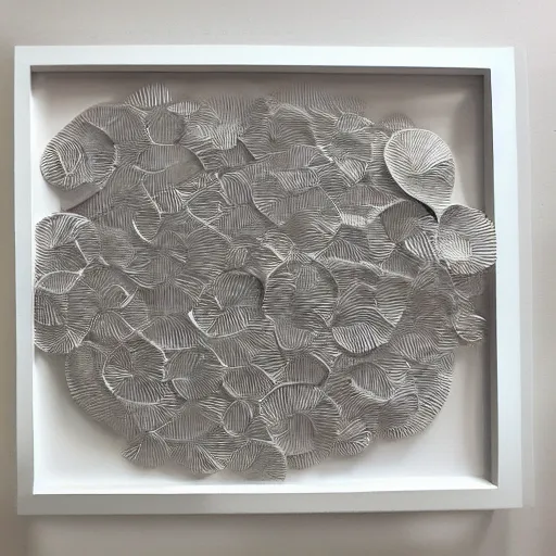 Prompt: claire silver textured paper art raise the bar