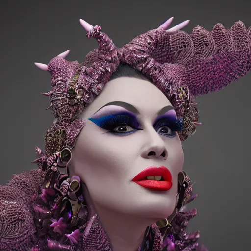 Prompt: the drag queen, 4 k, intricate detailed, jaw dropping, gorgeous, surreal, octane render