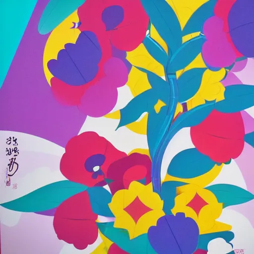 Prompt: flower by Tomokazu Matsuyama