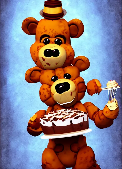 freddy fazbear being all tuckered out in bed - AI Generated Artwork -  NightCafe Creator