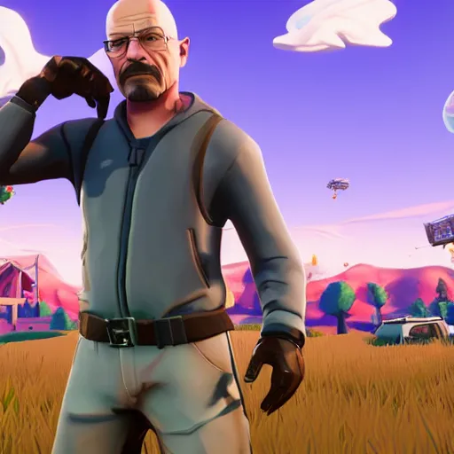 Prompt: Walter White in Fortnite