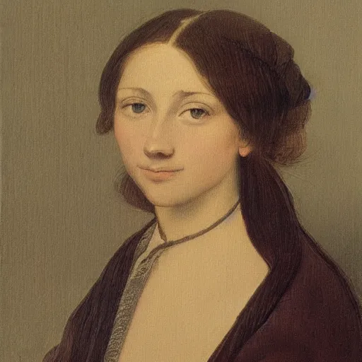 Image similar to portrait of a young woman sitting by Thomas Lawerance, high quality, highly detailed, single face, beautiful, symmetry, romanticism