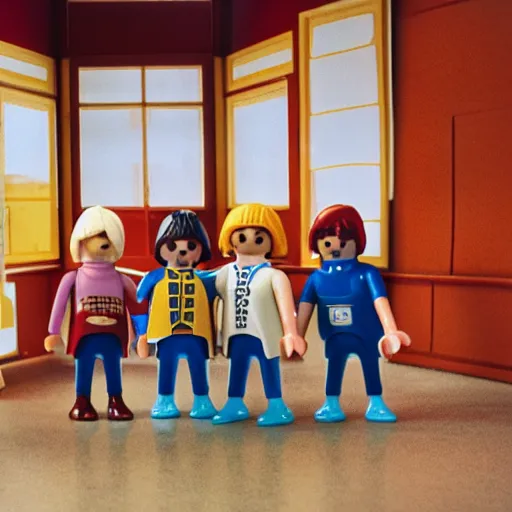 Image similar to throbbing gristle band as playmobil figures