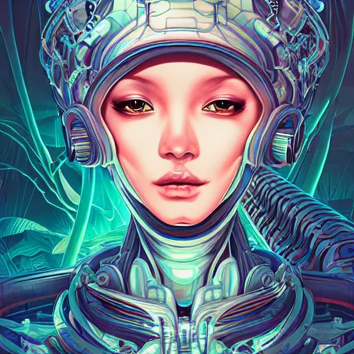 Image similar to cybernetic alien princess in the mountains, extremely detailed, sharp focus, portrait, smooth, digital illustration, by james jean, by rossdraws, frank franzzeta, sakimichan