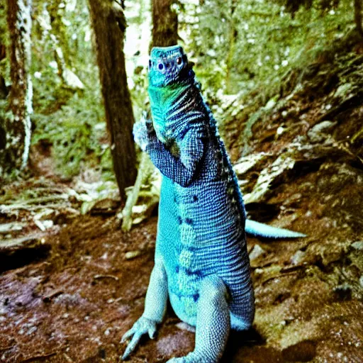 Image similar to photograph of a wizard lizard man at oregon hotsprings