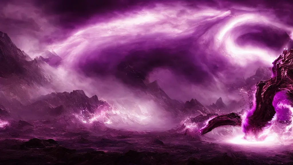 Image similar to a typical purple tornado, fantasy artwork, very very very beautiful scenery, hd, hdr, ue5, ue6, unreal engine 5, cinematic 4k wallpaper, 8k, ultra detailed, high resolution, artstation, award winning