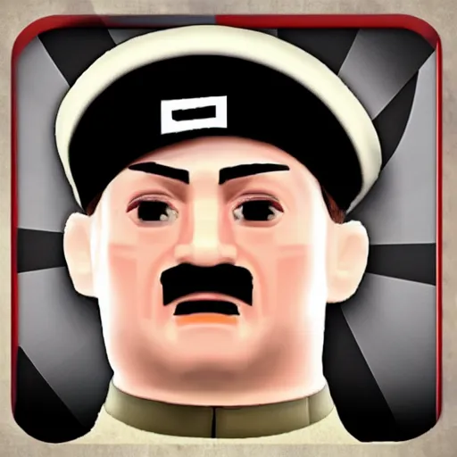 Image similar to hitler as a roblox avatar