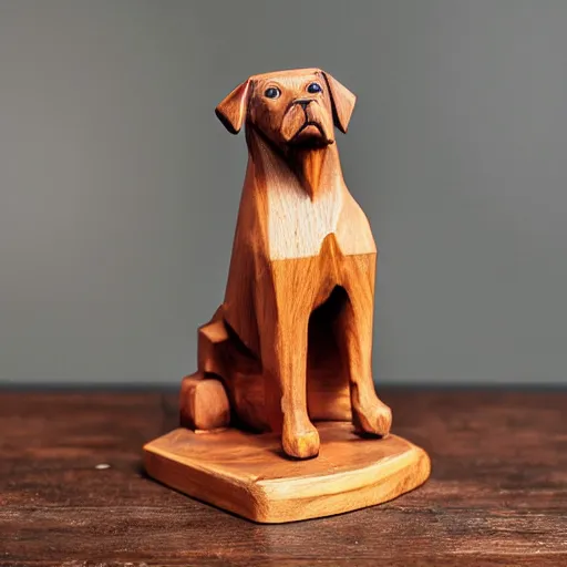 Image similar to ROTTWEILER wooden statue