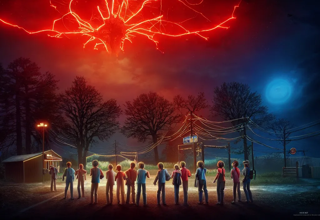 Prompt: stranger things studio lighting digital art station unreal engine render by rembrandt and nixeu and ian sprigger