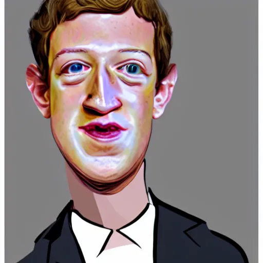 Prompt: caricature of mark zuckerberg