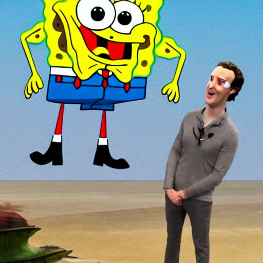 Prompt: spongebob zuckerbergpants