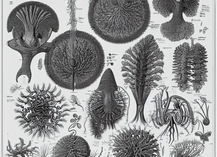 Image similar to the centella asiatica in ernst haeckel style