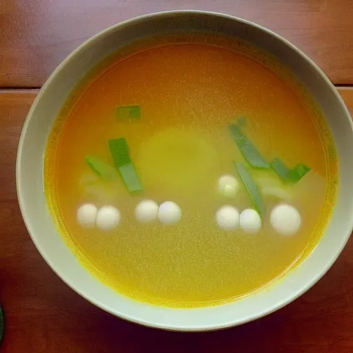 Prompt: bowl of soup that is a portal to another dimension