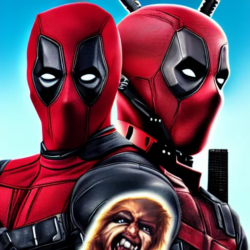 Prompt: deadpool and rocket raccoon together digital art 4 k detailed super realistic