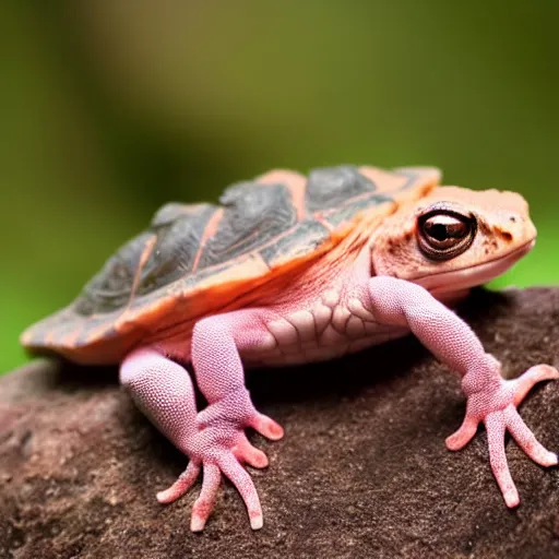 Prompt: An award winning photo of New Zealand pink gecko tortoise looking at the camera, cute, nature photography, National Geographic, 4k