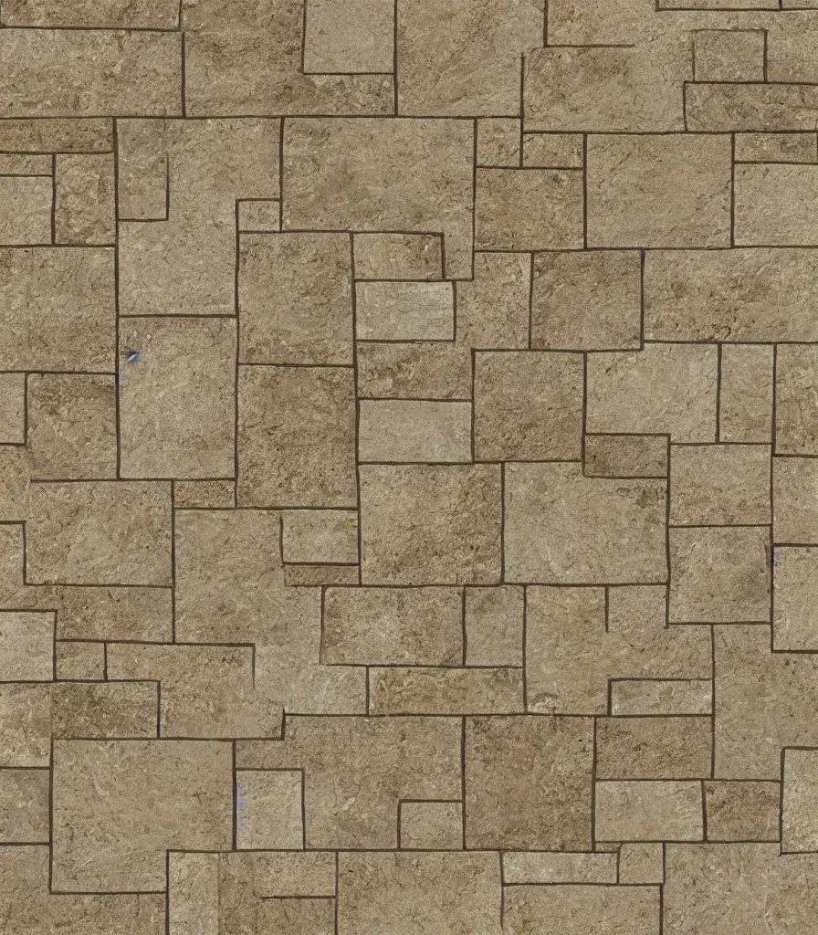 Image similar to texture map of beige stone with horizontal rectilinear engraving cutout