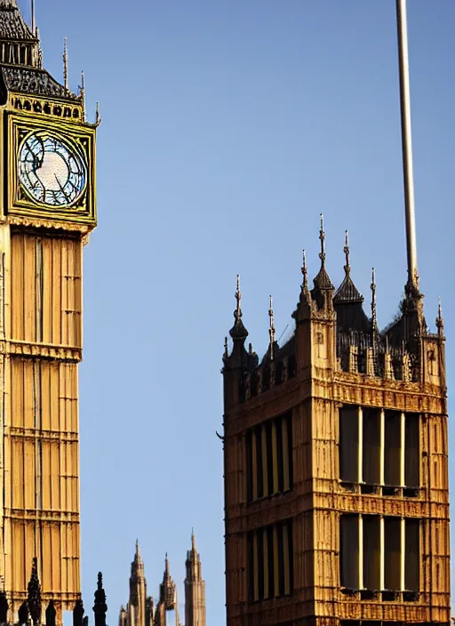 Image similar to big ben in brutalist architecture