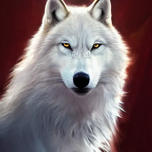 Prompt: portrait of white wolf in the balaclava, by Stanley Artgerm Lau, WLOP, Rossdraws, James Jean, Andrei Riabovitchev, Marc Simonetti, Yoshitaka Amano, ArtStation, CGSociety,