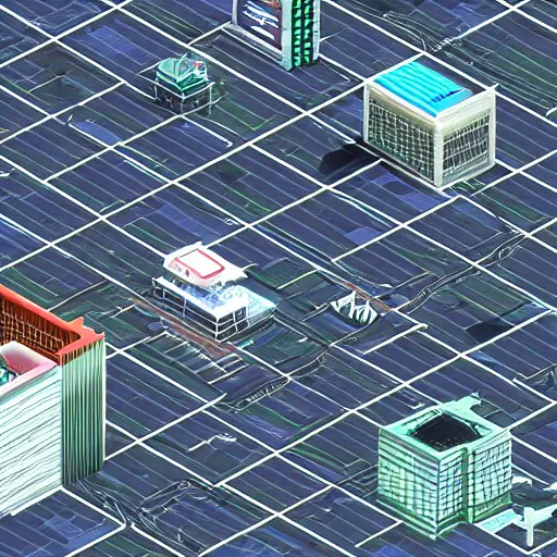 Image similar to volumetric isometric voxel Tokyo Japan, 3d render, akihabara