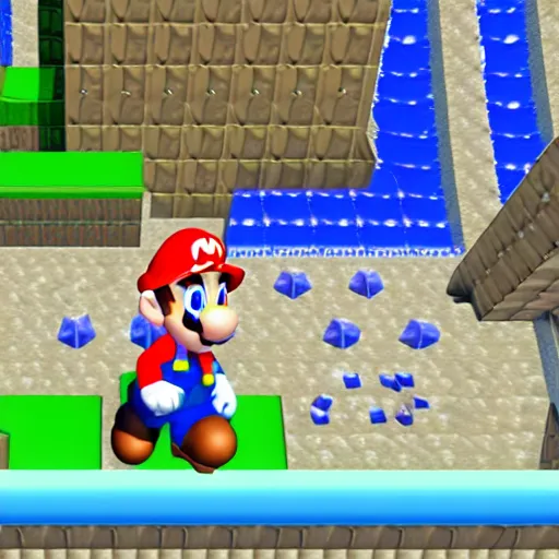Image similar to Playstation one screenshot of Super Mario 64