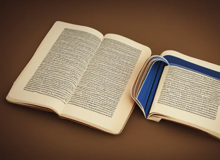 Prompt: open book without text 3D render