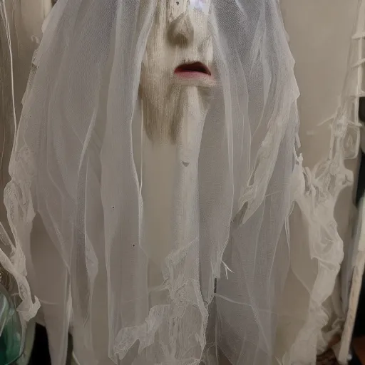Prompt: a lace ghost