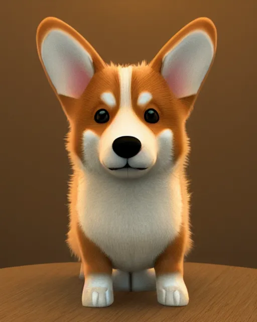 Prompt: cute corgi lab mix, hyper realism, cinematic, volumetric lighting, intricate complexity, extremely detailed,