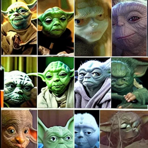 Image similar to various members of Yoda's species